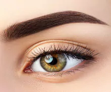 Bild mit einer Schattierung Permanent Makeup Augenbrauen Pigmentierung.