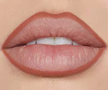 Bild mit einer Permanent Makeup - Lippen- Kontur - Pigmentierung.