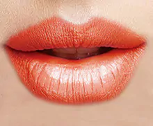 Bild mit einer Permanent Makeup - Lippen- Teilschattierung- - Pigmentierung.