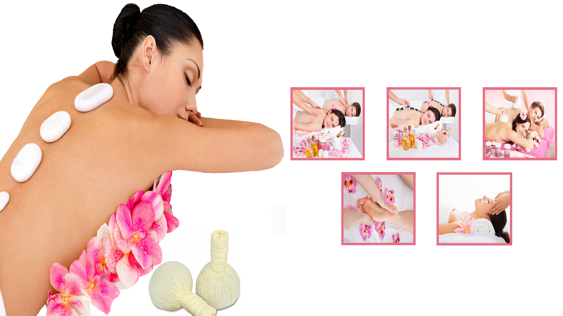 Bild einer jungen Frau bei einer Wellness - Massage.
